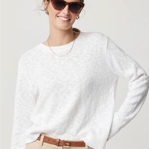 J. Crew Women's White Crew Neck Sweater